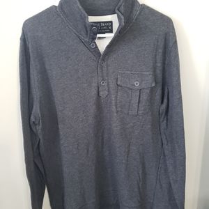 Lucky brand mens grey pull over sweater